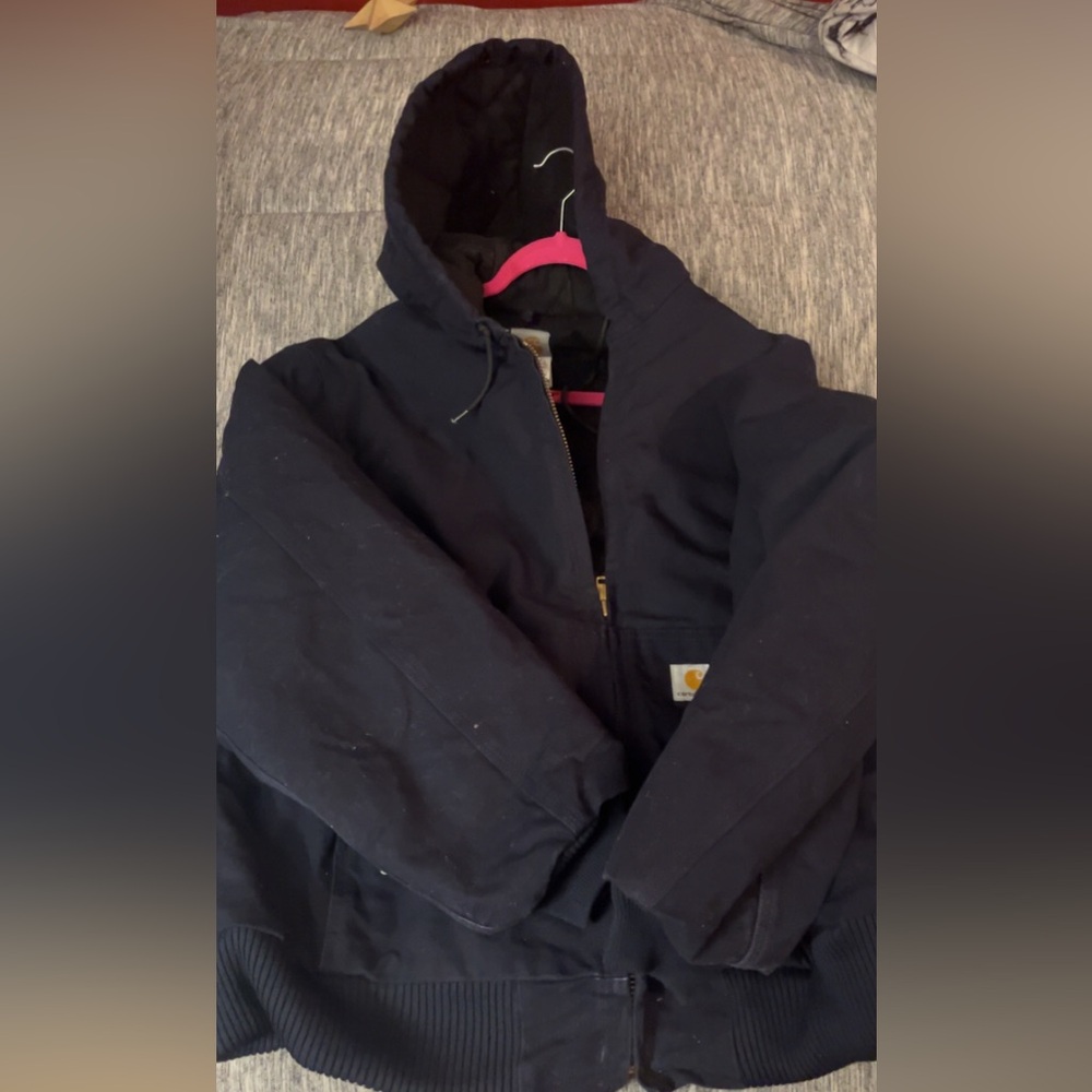 Carhartt Men's Navy large Hooded Jacket - Picture 2 of 8
